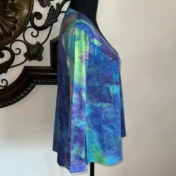 SOFT SURROUNDINGS Plein De Couleur Multicolored Abstract Paint Sweater - Picture 5 of 14